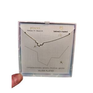 Target Beloved + Inspired PISCES Gold Plated Silver Zodiac Pendant Necklace‎ NIB